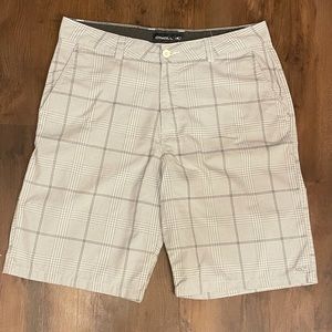 Men’s plaid board shorts